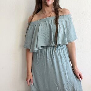 Show Me Your Mumu Hacienda Maxi Dress in Silver Sage